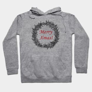 Christmas wreath - Merry Xmas Hoodie